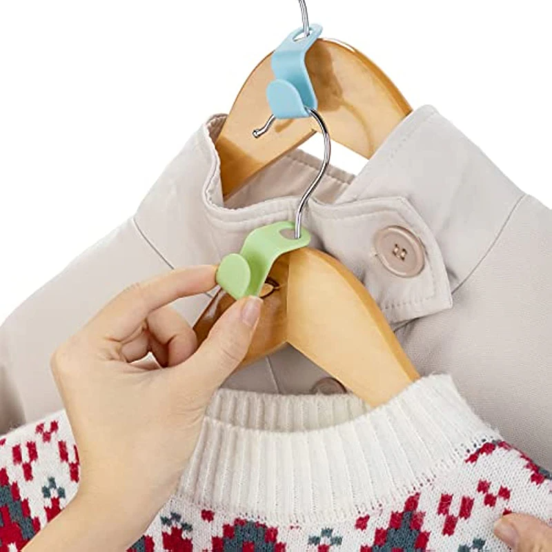 40-Pack Space-Saving Hanger Connector Hooks