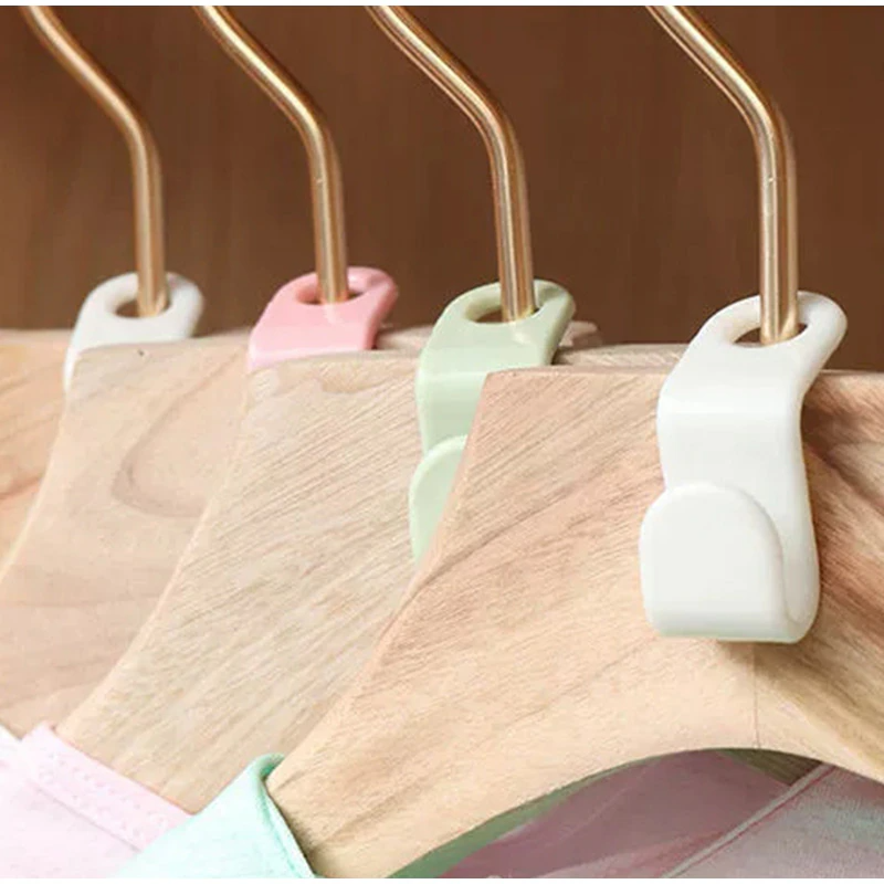 40-Pack Space-Saving Hanger Connector Hooks