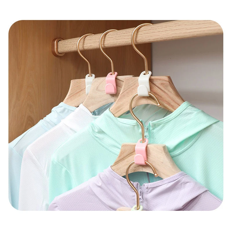 40-Pack Space-Saving Hanger Connector Hooks