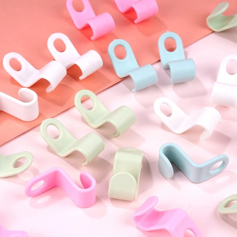 40-Pack Space-Saving Hanger Connector Hooks
