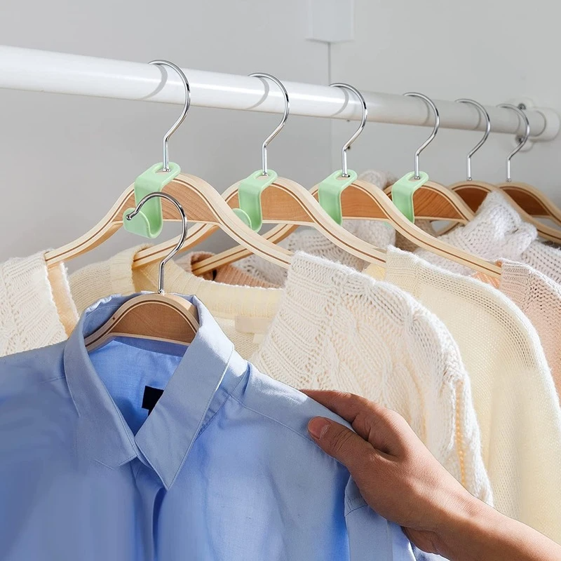 40-Pack Space-Saving Hanger Connector Hooks