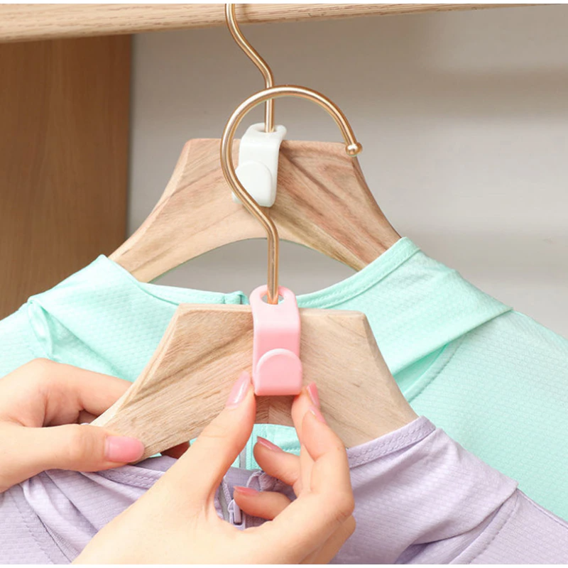 40-Pack Space-Saving Hanger Connector Hooks