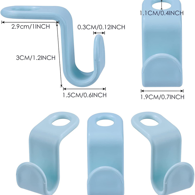 40-Pack Space-Saving Hanger Connector Hooks